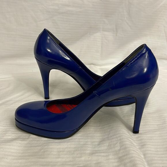 JUNYA WATANABE Comme des Garcons Pump Heels Shoes Royal Blue Size 7 - Picture 1 of 11
